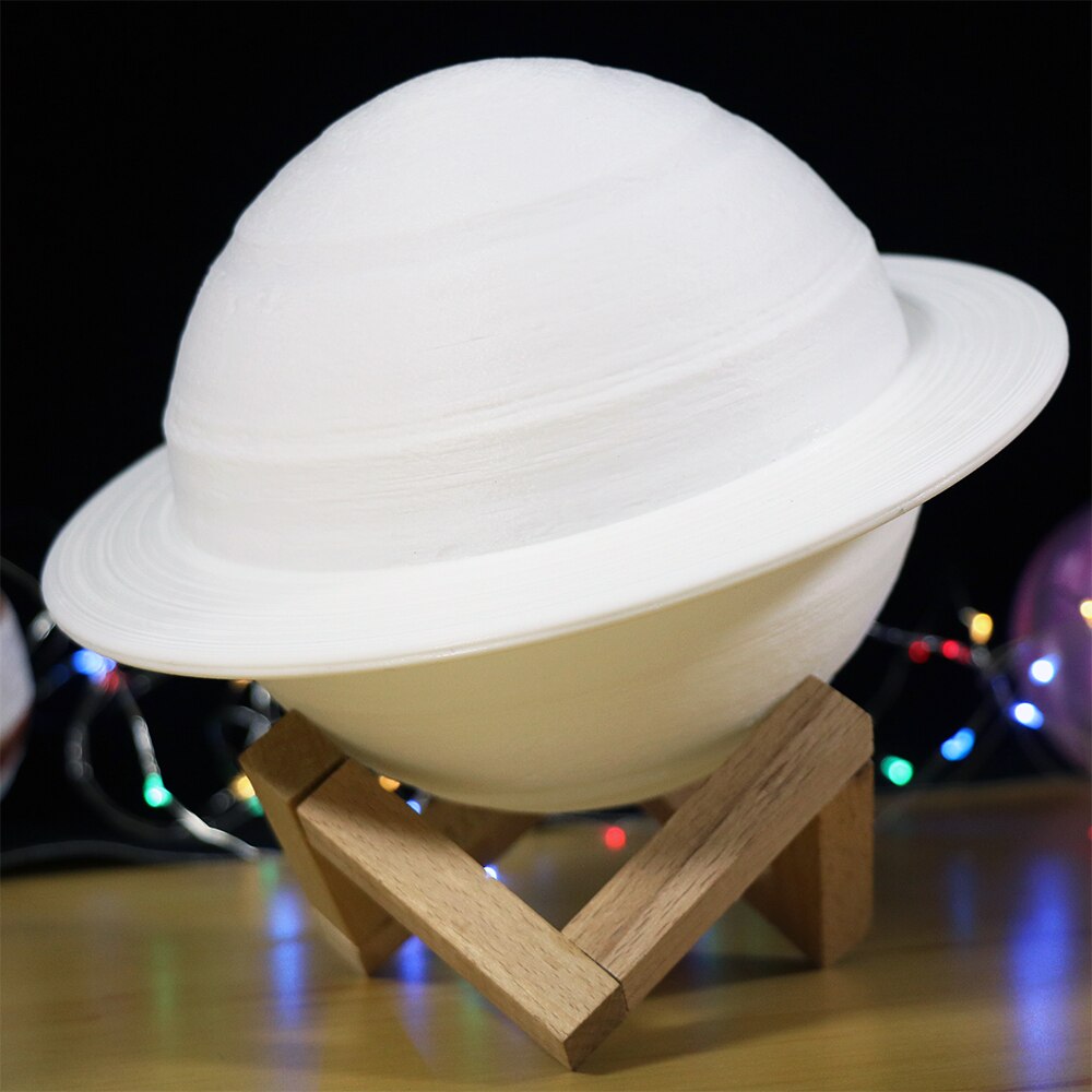 3D Printing Saturn Lamp Home Decoration Bedroom LED Night Light With Remote Controller